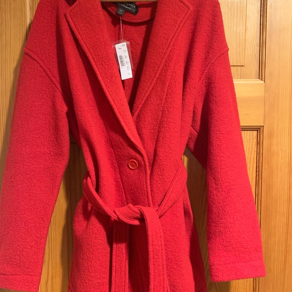 Camille short wrap coat in Italian wool